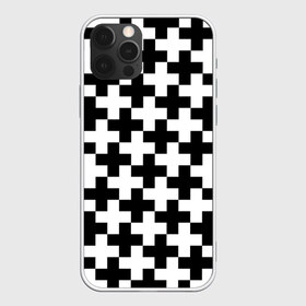 Чехол для iPhone 12 Pro Max с принтом Крест в Тюмени, Силикон |  | Тематика изображения на принте: cross | крест | оптическая иллюзия | орнамент | узор | чёрно белый