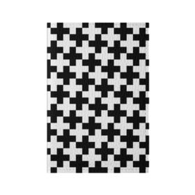 Мужская футболка 3D с принтом Крест в Тюмени, натуральная матовая кожа | размер 19,3 х 13,7 см; прозрачные пластиковые крепления | Тематика изображения на принте: cross | крест | оптическая иллюзия | орнамент | узор | чёрно белый