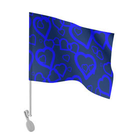 Флаг для автомобиля с принтом Ночная романтика в Тюмени, 100% полиэстер | Размер: 30*21 см | love is | влюблённый | любовь | ночь | романтика | сердечки | сердце