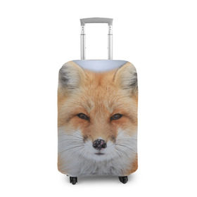 Чехол для чемодана 3D с принтом Лиса в Тюмени, 86% полиэфир, 14% спандекс | двустороннее нанесение принта, прорези для ручек и колес | animal | fox | look | predator | red | sly | wild | взгляд | дикая | животное | лиса | рыжая | хитрая | хищник