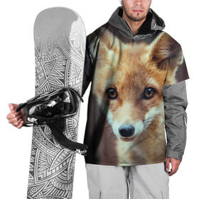 Накидка на куртку 3D с принтом Лиса в Тюмени, 100% полиэстер |  | animal | baby | fox | look | predator | red | sly | wild | взгляд | дикая | животное | лиса | малыш | рыжая | хитрая | хищник