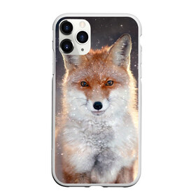 Чехол для iPhone 11 Pro матовый с принтом Лиса в Тюмени, Силикон |  | animal | baby | fox | predator | red | sly | snow | view | wild | winter | взгляд | дикая | животное | зима | лиса | малыш | рыжая | снег | хитрая | хищник