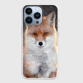 Чехол для iPhone 13 Pro с принтом Лиса в Тюмени,  |  | Тематика изображения на принте: animal | baby | fox | predator | red | sly | snow | view | wild | winter | взгляд | дикая | животное | зима | лиса | малыш | рыжая | снег | хитрая | хищник