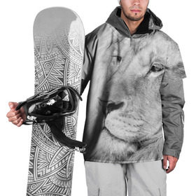 Накидка на куртку 3D с принтом Лев в Тюмени, 100% полиэстер |  | animal | black   white | king | lion | look | predator | wild | взгляд | дикий | животное | зверь | лев | хищник | царь | черно   белый