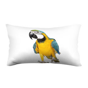 Подушка 3D антистресс с принтом Попугай ара в Тюмени, наволочка — 100% полиэстер, наполнитель — вспененный полистирол | состоит из подушки и наволочки на молнии | желтый | птица | синий | экзотика