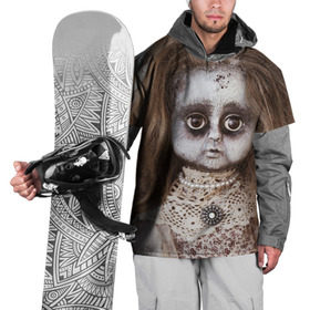 Накидка на куртку 3D с принтом Остров Кукол в Тюмени, 100% полиэстер |  | криповый | кукла | мистика | остров | ужас