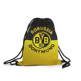 Рюкзак-мешок 3D с принтом Borussia Dortmund FC в Тюмени, 100% полиэстер | плотность ткани — 200 г/м2, размер — 35 х 45 см; лямки — толстые шнурки, застежка на шнуровке, без карманов и подкладки | боруссия | германия | дортмунд | клуб | фк | футбол | футбольный