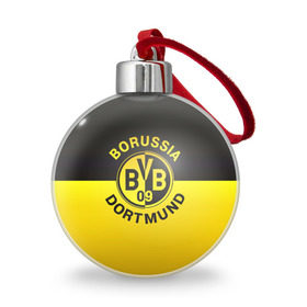 Ёлочный шар с принтом Borussia Dortmund FC в Тюмени, Пластик | Диаметр: 77 мм | Тематика изображения на принте: боруссия | германия | дортмунд | клуб | фк | футбол | футбольный