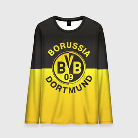 Мужской лонгслив 3D с принтом Borussia Dortmund FC в Тюмени, 100% полиэстер | длинные рукава, круглый вырез горловины, полуприлегающий силуэт | боруссия | германия | дортмунд | клуб | фк | футбол | футбольный