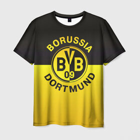 Мужская футболка 3D с принтом Borussia Dortmund FC в Тюмени, 100% полиэфир | прямой крой, круглый вырез горловины, длина до линии бедер | Тематика изображения на принте: боруссия | германия | дортмунд | клуб | фк | футбол | футбольный