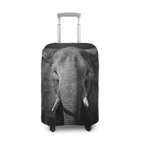Чехол для чемодана 3D с принтом Слон в Тюмени, 86% полиэфир, 14% спандекс | двустороннее нанесение принта, прорези для ручек и колес | animal | big | black   white | elephant | wild | большой | дикий | животное | слон | черно   белый