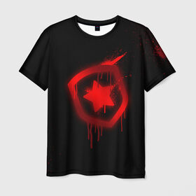 Мужская футболка 3D с принтом cs:go - Gambit eSports (Black collection) в Тюмени, 100% полиэфир | прямой крой, круглый вырез горловины, длина до линии бедер | 0x000000123 | cs | csgo | gambit | gaming | кс | ксго