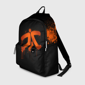 Рюкзак 3D с принтом cs:go - Fnatic (Black collection) в Тюмени, 100% полиэстер | лямки с регулируемой длиной, сверху петелька, чтобы рюкзак можно было повесить на вешалку. Основное отделение закрывается на молнию, как и внешний карман. Внутри два дополнительных кармана, один из которых закрывается на молнию. По бокам два дополнительных кармашка | 0x000000123 | cs | csgo | fnatic | кс | ксго | фнатик