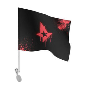 Флаг для автомобиля с принтом cs:go - Astralis (Black collection) в Тюмени, 100% полиэстер | Размер: 30*21 см | Тематика изображения на принте: 0x000000123 | astralis | cs | csgo | астралис | кс | ксго