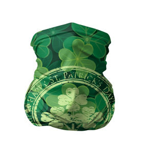 Бандана-труба 3D с принтом Ireland, Happy St. Patrick`s Day в Тюмени, 100% полиэстер, ткань с особыми свойствами — Activecool | плотность 150‒180 г/м2; хорошо тянется, но сохраняет форму | Тематика изображения на принте: background | clover | four | green | happy st. patricks day | holiday | ireland | leaf | petal | plant | print | зеленый | ирландия | клевер | лепесток | лист | печать | праздник | растение | счастливого святого патрика | фон | четыре