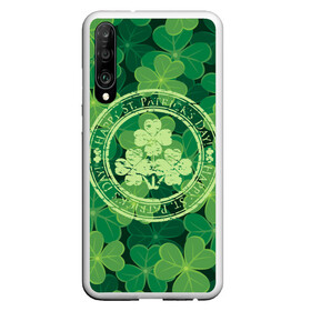 Чехол для Honor P30 с принтом Ireland Happy St Patricks Day в Тюмени, Силикон | Область печати: задняя сторона чехла, без боковых панелей | Тематика изображения на принте: background | clover | four | green | happy st. patricks day | holiday | ireland | leaf | petal | plant | print | зеленый | ирландия | клевер | лепесток | лист | печать | праздник | растение | счастливого святого патрика | фон | четыре