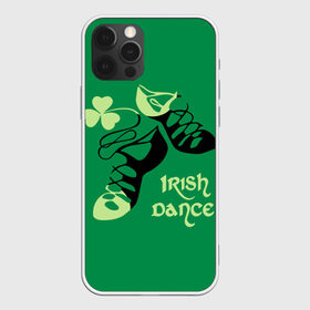 Чехол для iPhone 12 Pro Max с принтом Ireland Irish dance в Тюмени, Силикон |  | Тематика изображения на принте: background | black | clover | dance | green | ireland | irish | petal | soft shoes | зеленый | ирландия | ирландский | клевер | лепесток | мягкая | обувь | танец | фон | черная