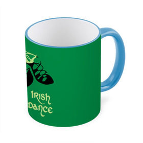Кружка 3D с принтом Ireland, Irish dance в Тюмени, керамика | ёмкость 330 мл | background | black | clover | dance | green | ireland | irish | petal | soft shoes | зеленый | ирландия | ирландский | клевер | лепесток | мягкая | обувь | танец | фон | черная