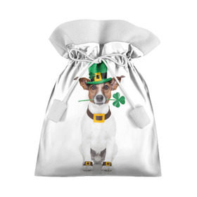 Подарочный 3D мешок с принтом Ирландия в Тюмени, 100% полиэстер | Размер: 29*39 см | Тематика изображения на принте: animal | breed | clover | dog | folk | fun | funny | hat | hero | ireland | irish | saint patrick | герой | животное | ирландия | ирландский | клевер | народный | порода | прикол | святой патрик | собака | шляпа | шутка