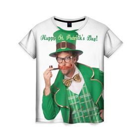 Женская футболка 3D с принтом Ирландия в Тюмени, 100% полиэфир ( синтетическое хлопкоподобное полотно) | прямой крой, круглый вырез горловины, длина до линии бедер | irish | st. patricks day | зеленый | ирландец | лепрекон