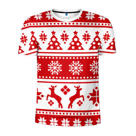 Мужская футболка 3D спортивная с принтом Праздник к нам приходит в Тюмени, 100% полиэстер с улучшенными характеристиками | приталенный силуэт, круглая горловина, широкие плечи, сужается к линии бедра | 2017 | год | зима | новинки | новый | петух | популярное | праздник | символ | снег