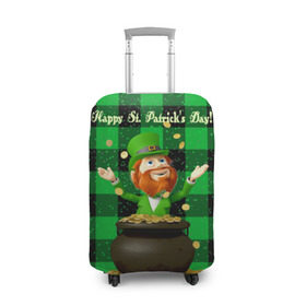 Чехол для чемодана 3D с принтом Ирландия в Тюмени, 86% полиэфир, 14% спандекс | двустороннее нанесение принта, прорези для ручек и колес | irish | st. patricks day | зеленый | ирландец | лепрекон
