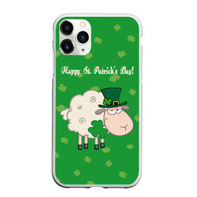 Чехол для iPhone 11 Pro Max матовый с принтом Ирландия в Тюмени, Силикон |  | Тематика изображения на принте: irish | sheep | st. patricks day | зеленый | ирландец | лепрекон | оваечка | овца