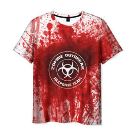 Мужская футболка 3D с принтом зомбиапокалипсис в Тюмени, 100% полиэфир | прямой крой, круглый вырез горловины, длина до линии бедер | the walking dead | апокалипсис | замбиапокалипсис | зомби | кровь | ходячие мертвецы