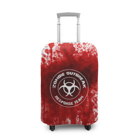 Чехол для чемодана 3D с принтом зомбиапокалипсис в Тюмени, 86% полиэфир, 14% спандекс | двустороннее нанесение принта, прорези для ручек и колес | the walking dead | апокалипсис | замбиапокалипсис | зомби | кровь | ходячие мертвецы