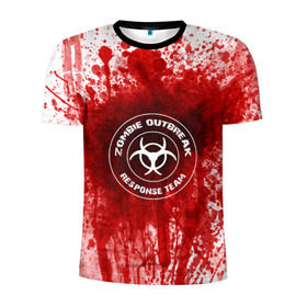 Мужская футболка 3D спортивная с принтом зомбиапокалипсис в Тюмени, 100% полиэстер с улучшенными характеристиками | приталенный силуэт, круглая горловина, широкие плечи, сужается к линии бедра | the walking dead | апокалипсис | замбиапокалипсис | зомби | кровь | ходячие мертвецы