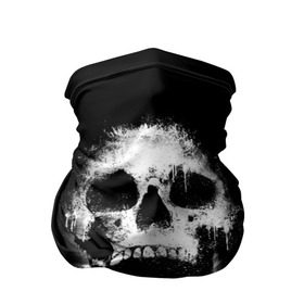 Бандана-труба 3D с принтом Evil Skull в Тюмени, 100% полиэстер, ткань с особыми свойствами — Activecool | плотность 150‒180 г/м2; хорошо тянется, но сохраняет форму | Тематика изображения на принте: bone | dark | death | evil | hipster | skelet | skull | кости | скелет | темнота | хипстер | череп