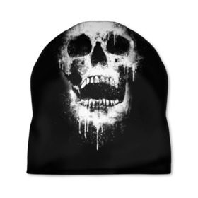 Шапка 3D с принтом Evil Skull в Тюмени, 100% полиэстер | универсальный размер, печать по всей поверхности изделия | bone | dark | death | evil | hipster | skelet | skull | кости | скелет | темнота | хипстер | череп