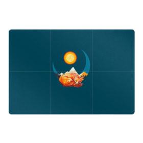 Магнитный плакат 3Х2 с принтом Лиса под солнцем в Тюмени, Полимерный материал с магнитным слоем | 6 деталей размером 9*9 см | animal | beast | fox | heart | love | orange | животное | зверь | лис | лиса | личиска | любовь | природа | рыжая | сердце | солнце