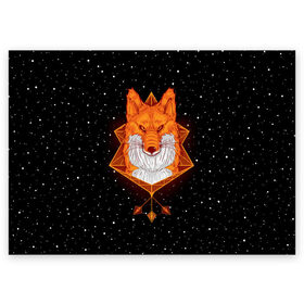 Поздравительная открытка с принтом Огненный лис в Тюмени, 100% бумага | плотность бумаги 280 г/м2, матовая, на обратной стороне линовка и место для марки
 | animal | beast | fox | heart | love | orange | животное | зверь | лис | лиса | личиска | любовь | огонь | пламя | рыжая | сердце