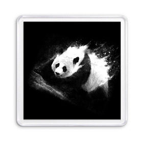Магнит 55*55 с принтом Молочная панда в Тюмени, Пластик | Размер: 65*65 мм; Размер печати: 55*55 мм | animal | bear | beast | milk | nature | panda | животное | зверь | медведь | молоко | панда | природа