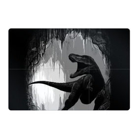 Магнитный плакат 3Х2 с принтом Пещера динозавра в Тюмени, Полимерный материал с магнитным слоем | 6 деталей размером 9*9 см | animal | beast | dino | rage | roar | динозавр | животное | зверь | земля | пещера | рык | эра | ярость