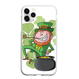 Чехол для iPhone 11 Pro матовый с принтом Ирландия в Тюмени, Силикон |  | clover | gold | green | irish | money | st. patrick | деньги | зелёный | золото | ирландская | клевер | лепрекон