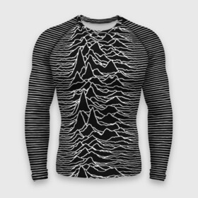 Мужской рашгард 3D с принтом Joy Division. Unknown Pleasures в Тюмени,  |  | Тематика изображения на принте: joy division | альбом | волны | горы | линии | обложка | панк | рок