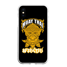 Чехол для iPhone XS Max матовый с принтом Muay Thai Fighter в Тюмени, Силикон | Область печати: задняя сторона чехла, без боковых панелей | boxing | combat | fight | fighter | kickboxing | muay thai | wrestling | боец | бой | бокс | боксер | драка | кикбоксинг | май тай