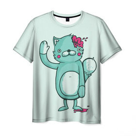 Мужская футболка 3D с принтом drop dead в Тюмени, 100% полиэфир | прямой крой, круглый вырез горловины, длина до линии бедер | dd | drop dead | dropdead | kitty | tmblr | tumbler | дроп деад | дропдеад | тамблер