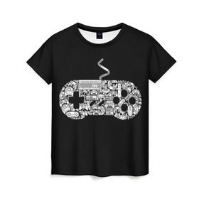 Женская футболка 3D с принтом Gamer в Тюмени, 100% полиэфир ( синтетическое хлопкоподобное полотно) | прямой крой, круглый вырез горловины, длина до линии бедер | gamer | jostik | pro