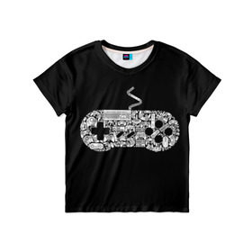 Детская футболка 3D с принтом Gamer в Тюмени, 100% гипоаллергенный полиэфир | прямой крой, круглый вырез горловины, длина до линии бедер, чуть спущенное плечо, ткань немного тянется | gamer | jostik | pro