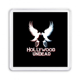 Магнит 55*55 с принтом Hollywood Undead в Тюмени, Пластик | Размер: 65*65 мм; Размер печати: 55*55 мм | Тематика изображения на принте: hollywood undead