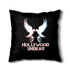 Подушка 3D с принтом Hollywood Undead в Тюмени, наволочка – 100% полиэстер, наполнитель – холлофайбер (легкий наполнитель, не вызывает аллергию). | состоит из подушки и наволочки. Наволочка на молнии, легко снимается для стирки | Тематика изображения на принте: hollywood undead