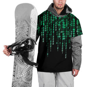 Накидка на куртку 3D с принтом Матрица в Тюмени, 100% полиэстер |  | background | black | green | matrix | movie | numbers | зеленые | матрица | фильм | фон | цифры | черный