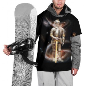 Накидка на куртку 3D с принтом Космический рыцарь в Тюмени, 100% полиэстер |  | 