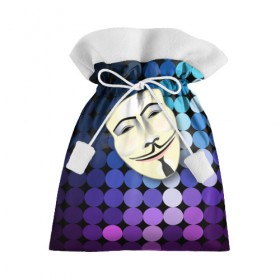 Подарочный 3D мешок с принтом Анонимус в Тюмени, 100% полиэстер | Размер: 29*39 см | anonymous | www | интернет | маска | свобода | хакер