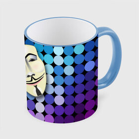 Кружка 3D с принтом Анонимус в Тюмени, керамика | ёмкость 330 мл | Тематика изображения на принте: anonymous | www | интернет | маска | свобода | хакер