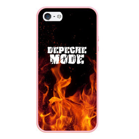 Чехол для iPhone 5/5S матовый с принтом Depeche Mode в Тюмени, Силикон | Область печати: задняя сторона чехла, без боковых панелей | дипиш | мод | музыка | рок