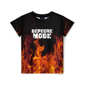 Детская футболка 3D с принтом Depeche Mode в Тюмени, 100% гипоаллергенный полиэфир | прямой крой, круглый вырез горловины, длина до линии бедер, чуть спущенное плечо, ткань немного тянется | Тематика изображения на принте: дипиш | мод | музыка | рок